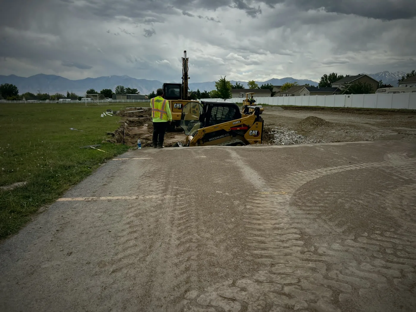 Before: the lot during grading